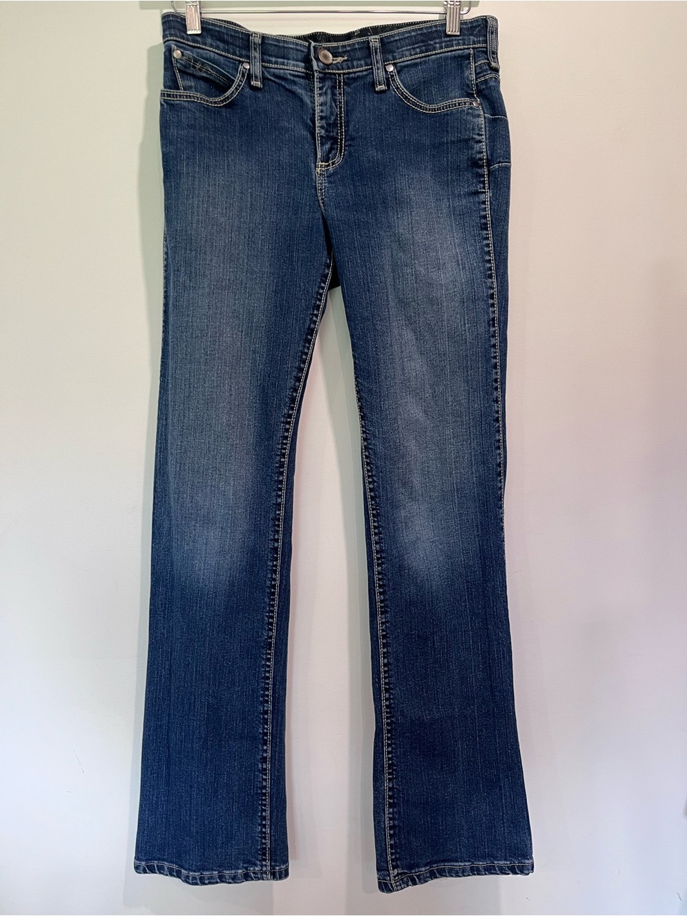 Wrangler Q-Baby Ultimate Riding Jeans Bootcut Rhinestone Pocket 5/6x34 Y2K Rodeo